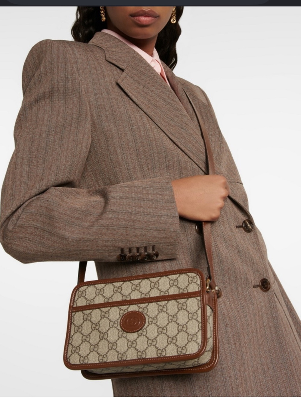 Vintage Gucci Interlocking G Patch Crossbody Bag Unisex